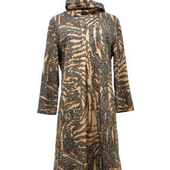 Tyler Boe Leopard Print Faux Suede Dress (Medium) New With Tags - Picture 2 of 6